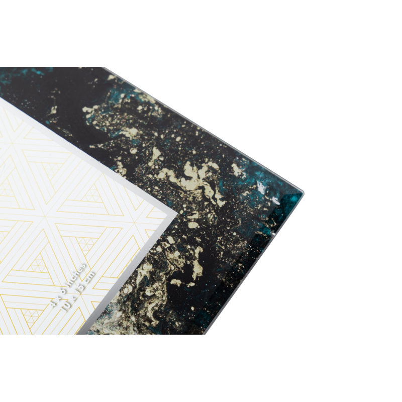 Printing Golden-black Mirror Photoframe, 23 cm H x 18 cm W x 2 cm D