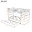 Twintwin Bunk Bed With Walnut Frame And Trundle For Extra Storage Functional In