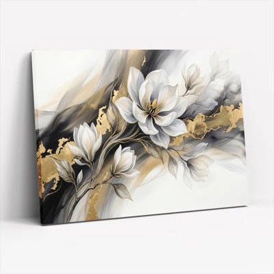 "Floral" abstrait, art mural sur toile, ensemble de 1