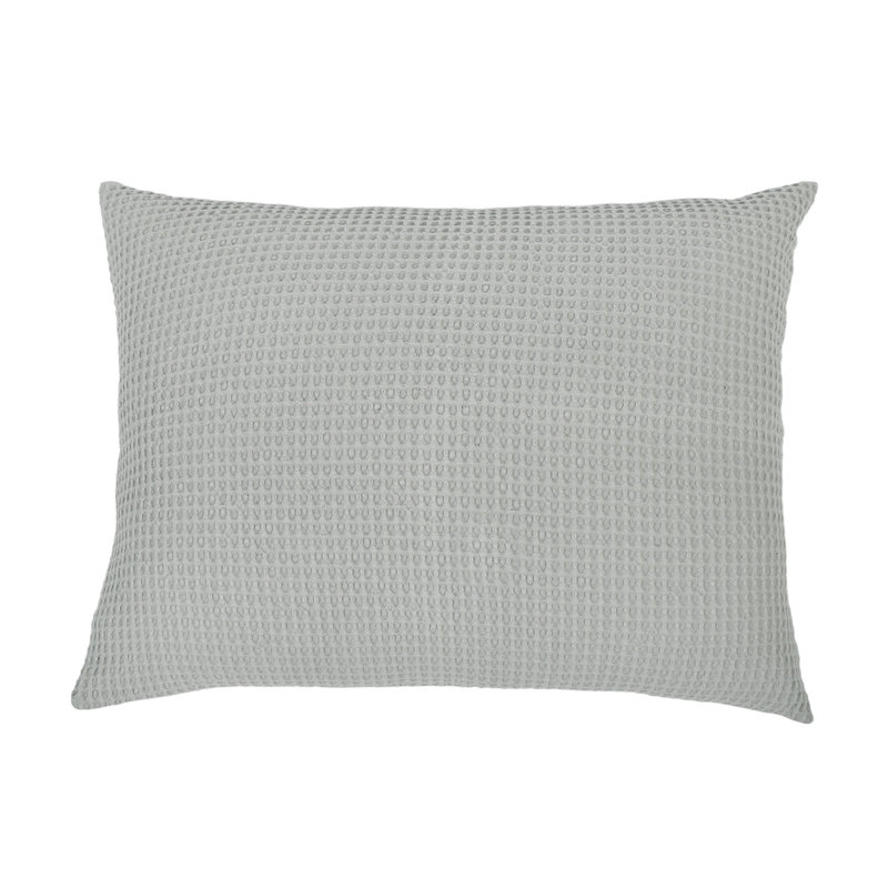 Zuma Cream/Charcoal/Natural/Mist Cotton Piece Sham, King, Natural