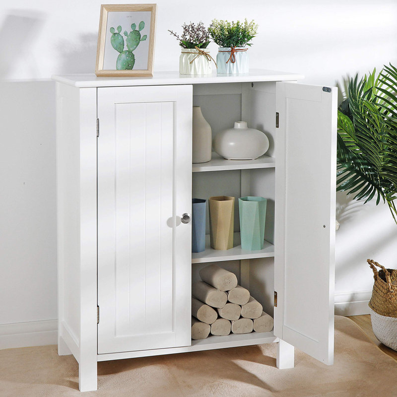 Brandice Freestanding Bathroom Cabinet, White