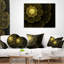 Abstract Metallic Fabric Flower Lumbar Pillow