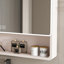 Armoire à pharmacie moderne avec rangement, miroir DEL en aluminium 35 x 28 po