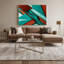 «Geometric Abstraction 48», art mural sur toile brune-810527634