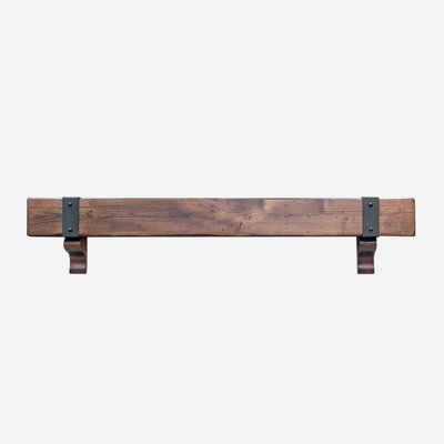 Villa Fireplace Mantel with Steel Straps