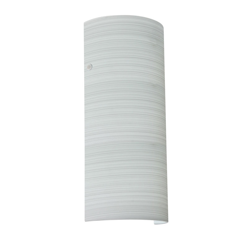 Torre Flush Mounted Sconce, 13.75" H, Chalk, Satin Nickel