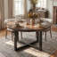 Fir Dining Table with Wood Base