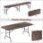  3 Piece Folding Picnic Table Set w/ 6 ft Table & 2 Benches for Yard Camping