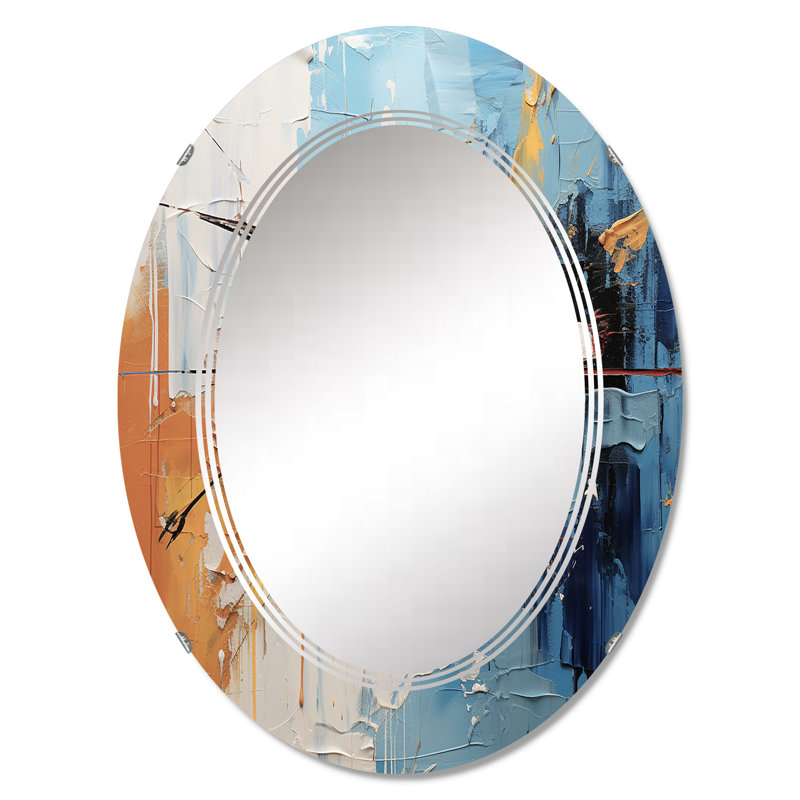 Narvi - Miroir mural moderne ovale, 30 po x 20 po