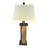 Battery Powered Live Edge Wood Table Lamp. Textured Poly Lumber Core with Live Edge Wood Panels-865930724