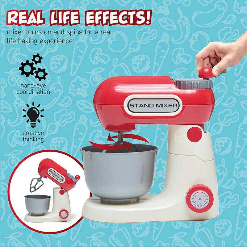 Red and White Plastic Gourmet Kitchen Appliance Play Set