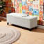 Banc coffre-pouf rembourré Unavela de 120,7 cm (47,5 po) avec charnières de sécurité et supportant jusqu'à 227 kg (500 lb)-94705085