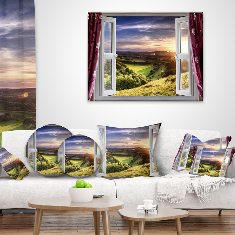 Landscape Reversible Throw Pillow