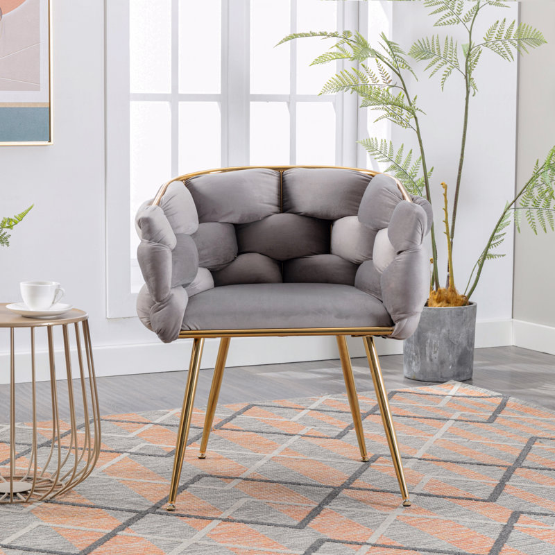 Luxueux canapé-lit simple et moderne en velours de loisir pour la chambre à coucher, Grey Velvet Duplicate, 1
