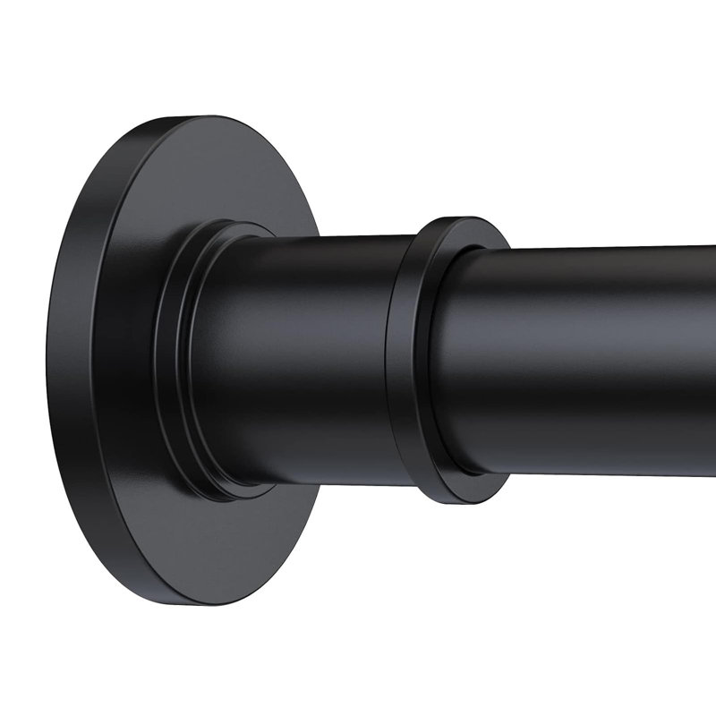 Adjustable Matte Black Stainless Steel Tension Shower Curtain Rod