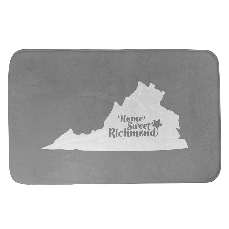 Tapis rectangulaire antidérapant pour salle de bain, L 21 po x L 34 po, Violet, Home Sweet Richmond