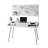 Techni Mobili Study Computer Desk With Storage & Magnetic Dry Erase White Board, White