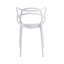 Chaise en plastique 4 pièces blanc-406593539