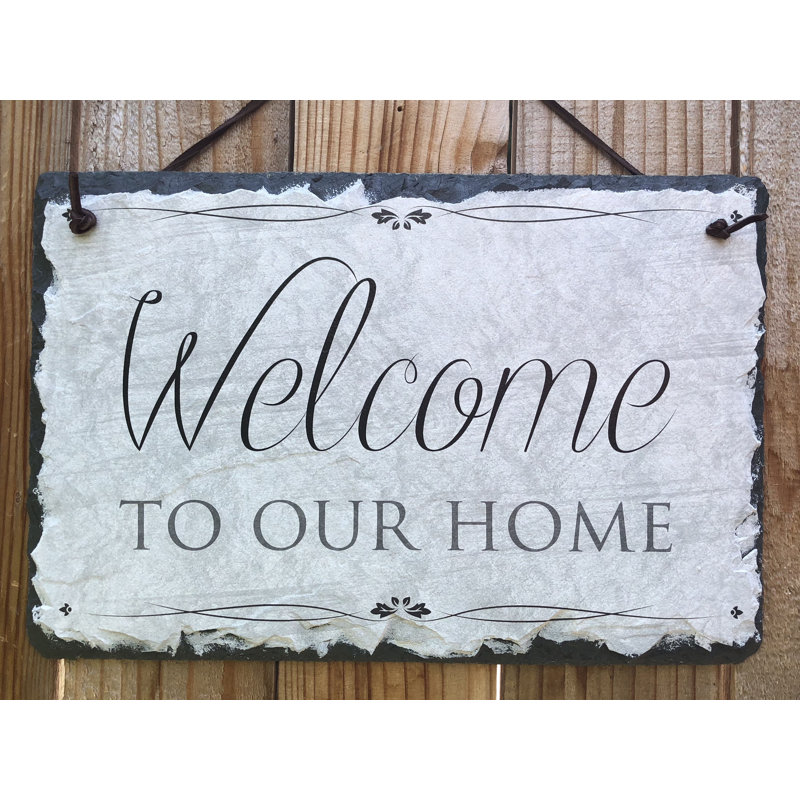 Irasburg Welcome To Our Home Wall Décor, 2 Holes to hang, 8" H x 12" W