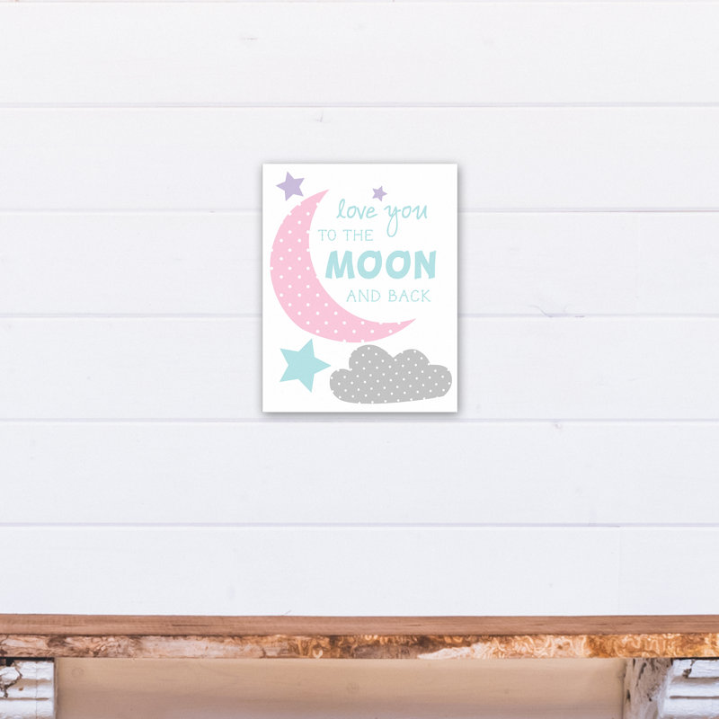 «Love You to the Moon and Back», art sur toile