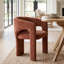Ensemble de table de salle à manger extensible en placage de bois de 78" à 96" avec 6 fauteuils en chenille-869530239
