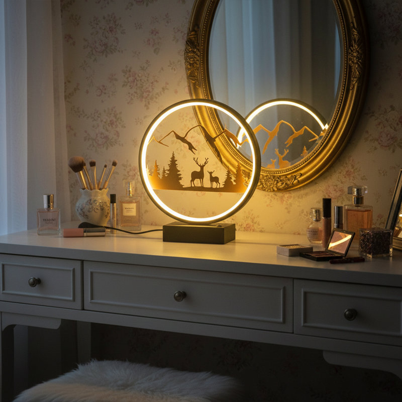 Selene Silhouette LED Table Lamp, Ink