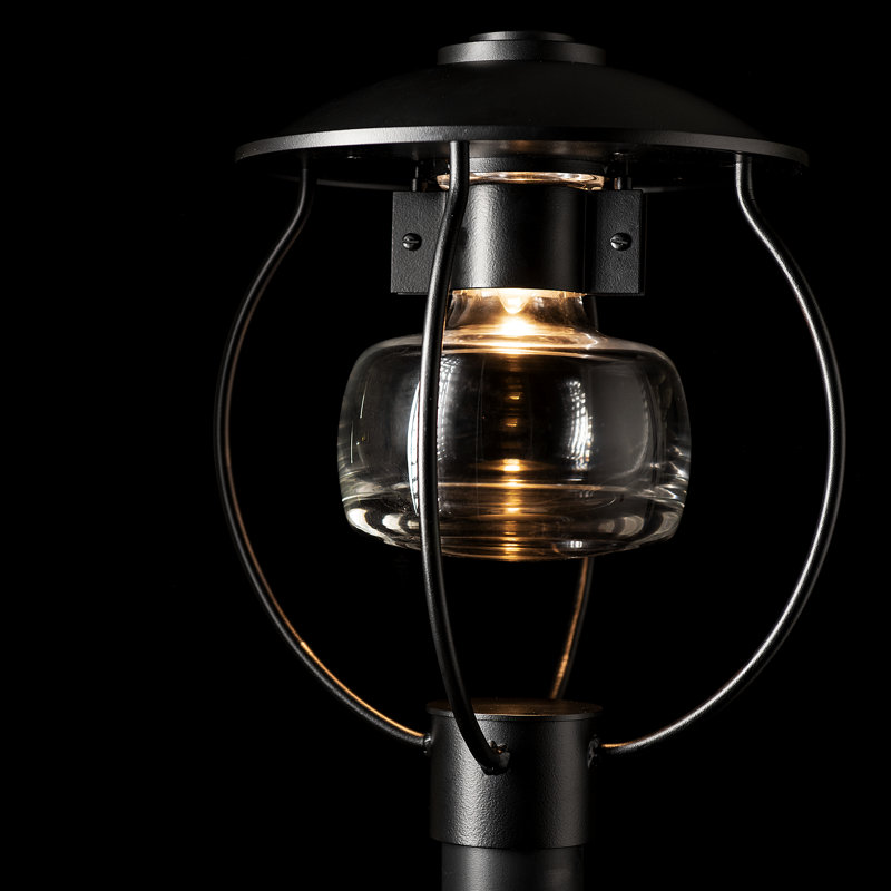 Mason Post Light - Clear Glass, Coastal Black