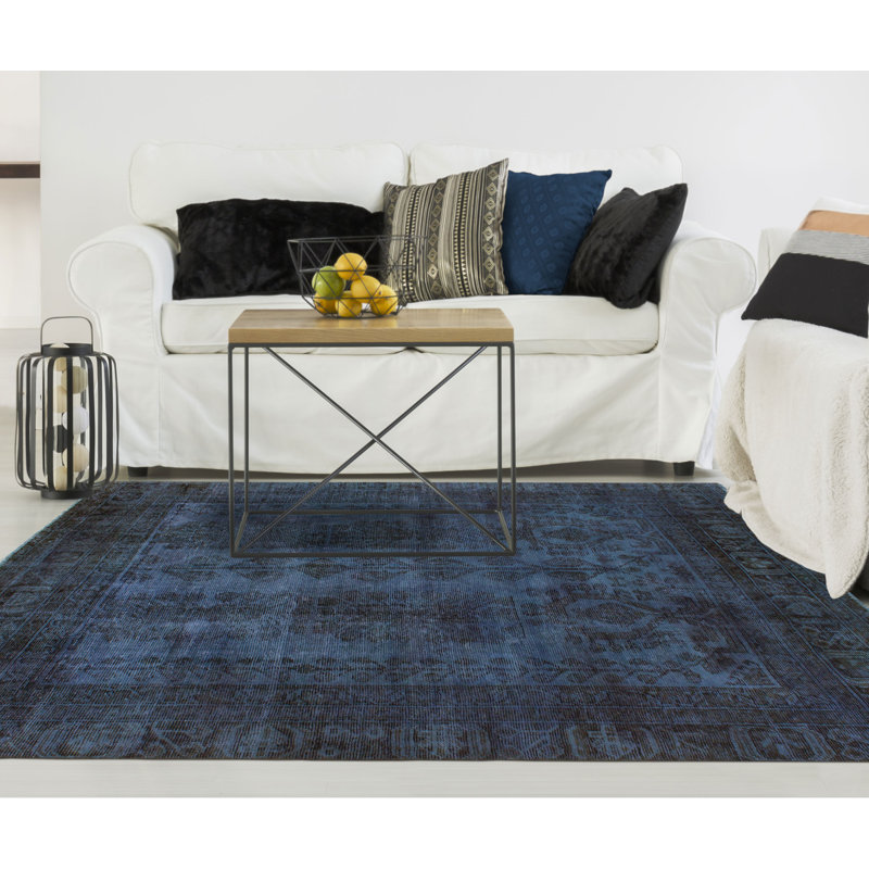 Tapis rétro bleu Adonis