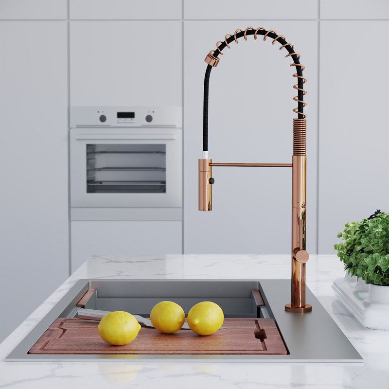 Chalet Single Handle, Pull-Down Kitchen Faucet, Rose Gold