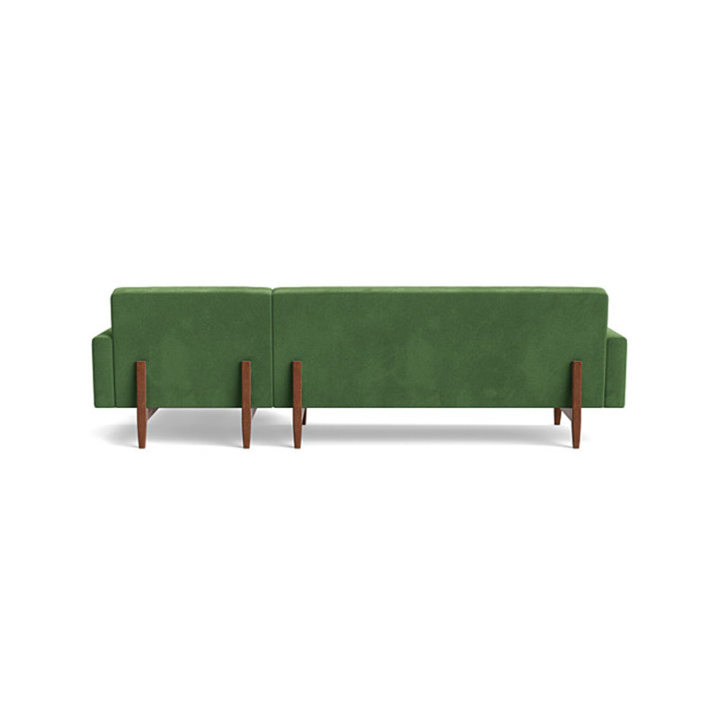 Tyler Chaise Sectional, Right Hand Facing, Performance Velvet - Ivy