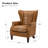 Ameliah Genuine Leather Wingback Chair-207342222
