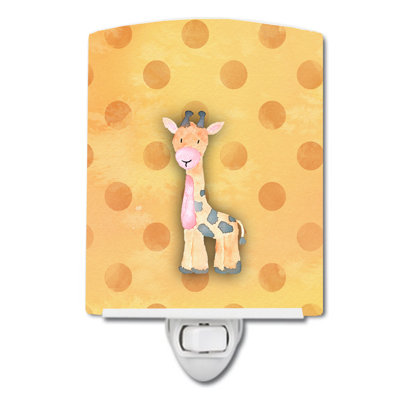 Polka Dots Giraffe Ceramic Night Light
