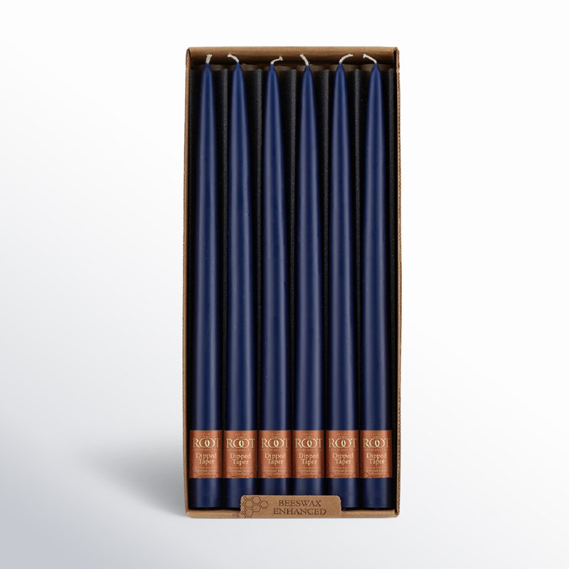 Ensemble de 12 chandelles coniques non parfumées 12 pièces, H 12 po x l 0,88 po x P 0,88 po, Abysse