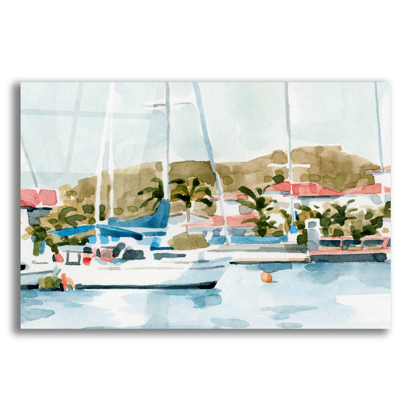 Art mural en verre épique «Vintage Holiday 2» par Emma Caroline, 24 po x 16 po, H 16 po x l 24 po