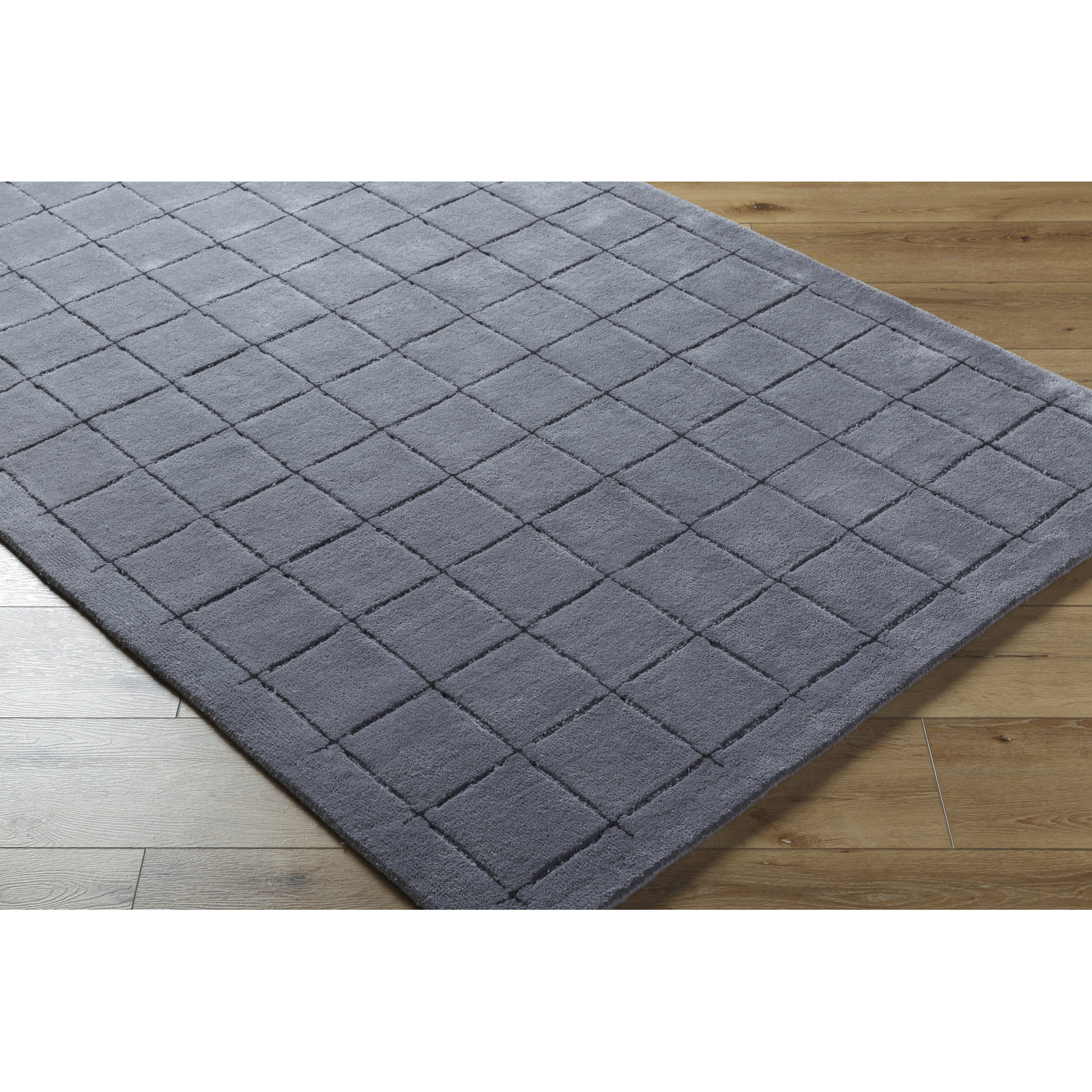 Mallory Blue Hand Tufted Area Rug, Rectangle 2' x 3'