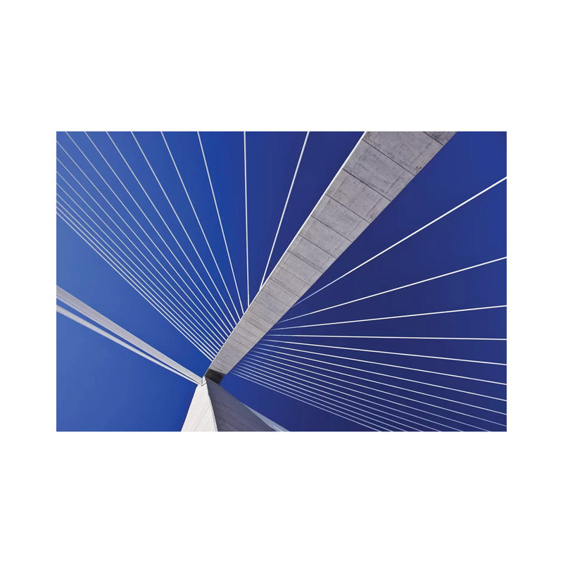 USA, South Carolina, Charleston. Looking up at Arthur Ravenel Jr. Bridge structure. 1 Piece Wrapped Canvas Wall Art