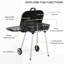 Barbecue au charbon portatif extérieur avec roulettes - fentes réglables pour barbecue de 21 po et tablette inférieure pour le pique-nique, camping, expérience délicieuse, barbecue
