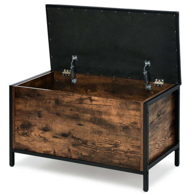 Banc de rangement en similicuir