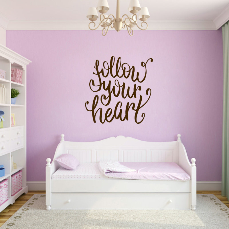 Text & Numbers Non-Wall Damaging Wall Decal, Brown