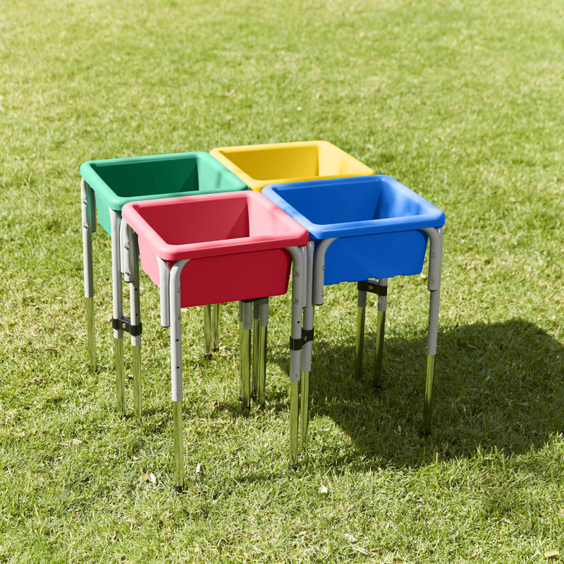 ECR4Kids Stackable Square Bins with Non-Snap Lids, Multipurpose Organization, 2-Pack, Yellow