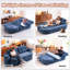 Canapé-lit moderne avec 2 coussins, canapé-lit en velours côtelé rembourré de mousse, aucun assemblage requis, coussin de canapé convertible se déplie en courtepointe, matelas pliant pour le salon, salle de jeux-821208350