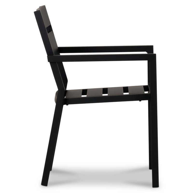 Pacifica Outdoor Dining Armchair, Black