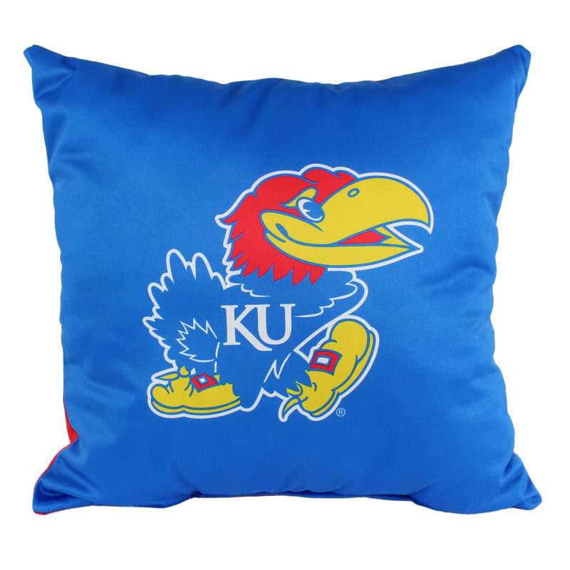 Coussin décoratif 16 po x 16 po South Carolina Gamecocks - 2 couleurs, logo unique des deux côtés, Jayhawks de Kansas