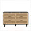 Armoire de rangement en rotin à 6 tiroirs avec glissières à tiroir lisses pour l'organisation de la chambre à coucher et du salon-130182047-130182045