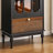 Black Solid Wood+Glass Display Cases