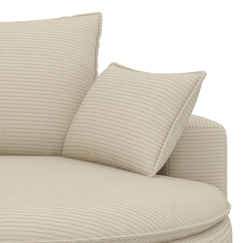 Fauteuil demi-tonneau Boneless, Beige