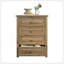 Commode 4 tiroirs, finition chêne blanc