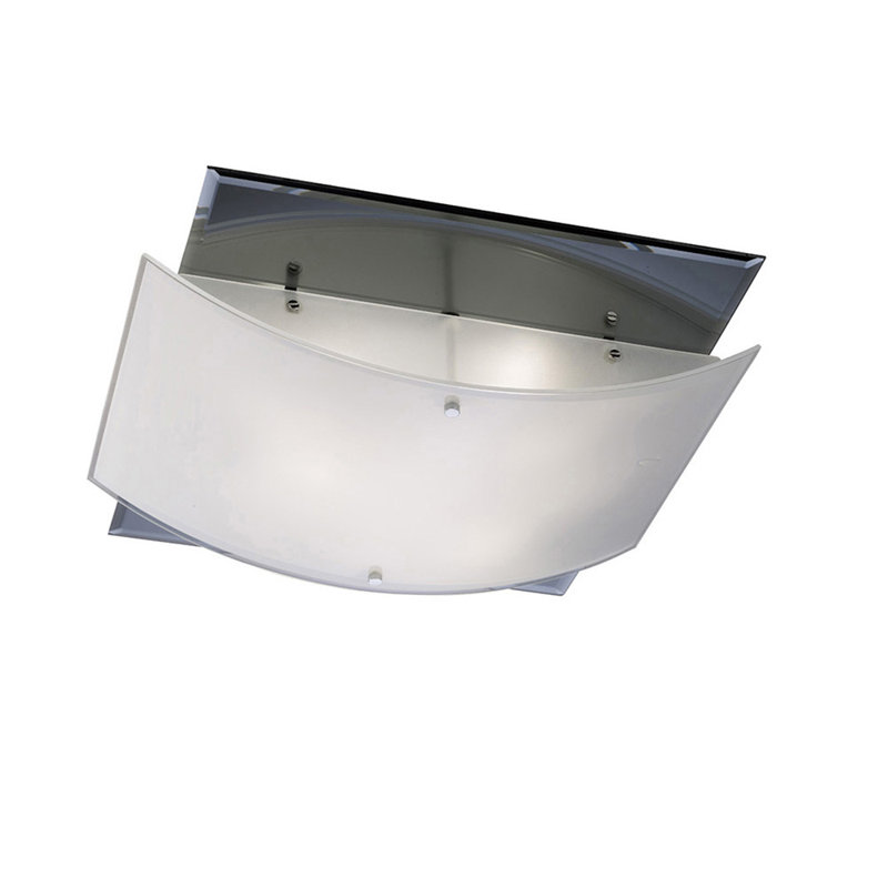 Petra Glass Flush Mount, Silver