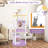  62'' Multi-level Cat Tree w/ Moon-Shaped Top Perch Cloud-Shaped Jumping Platform