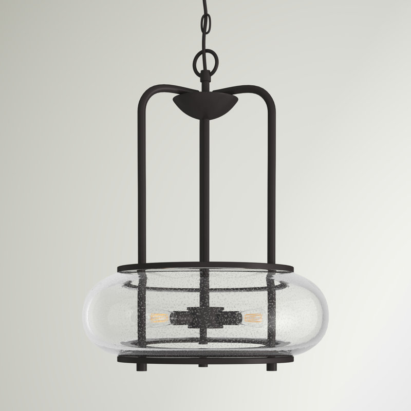 Luminaire suspendu sphérique simple à 3 lumières Spofford, Bronze vieilli